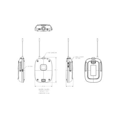 SLXD1 Transmisor Bodypack SHURE - Image 3